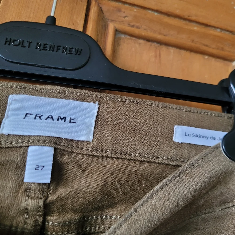Frame le Skinny de Jeanne Jeans In Surplus Olive Green  size 27 - Picture 6 of 16